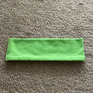 Green cotton fabric headband